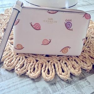 Coach snail print wristlet
